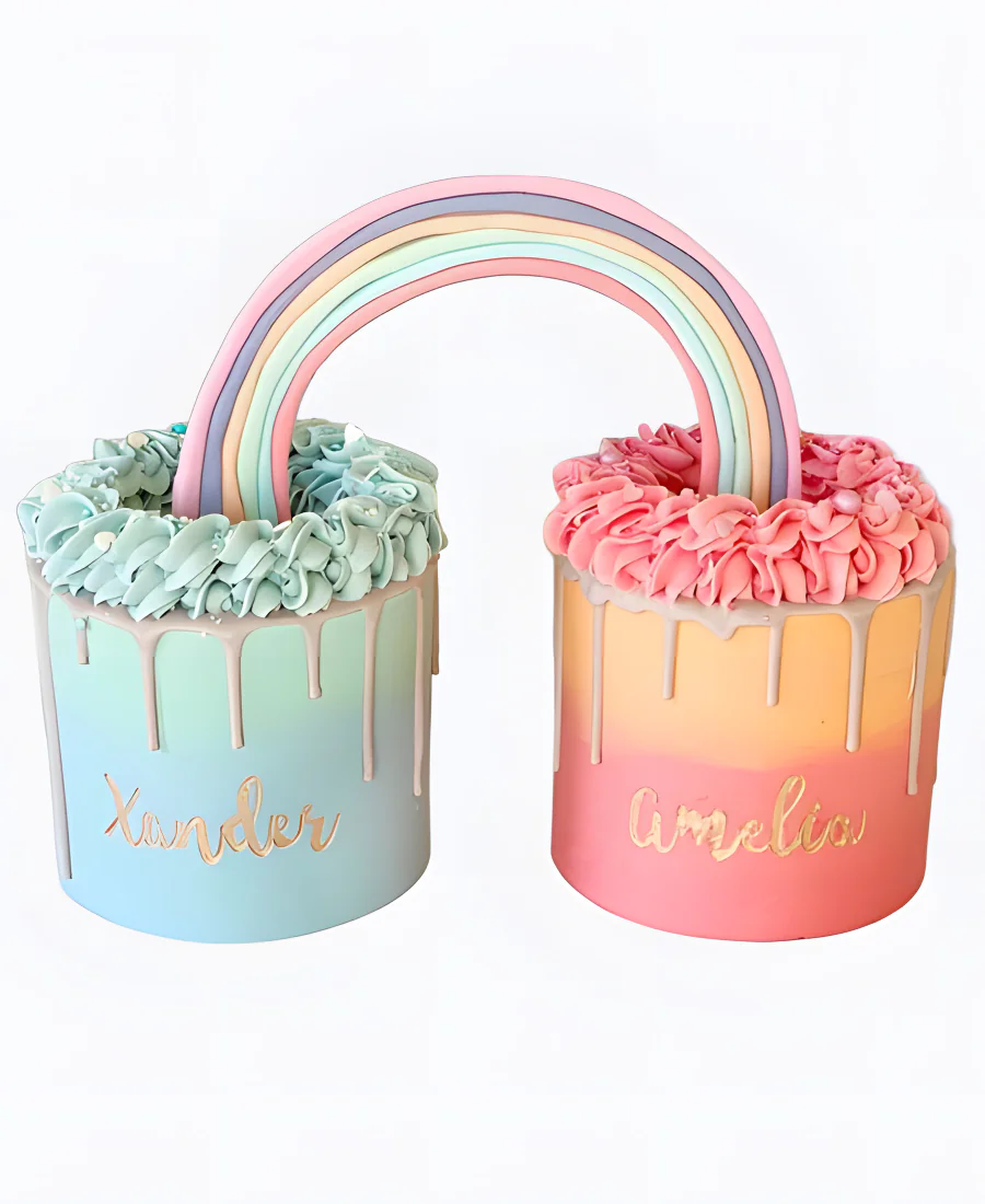 Торт Радужный мост для двоих Фото