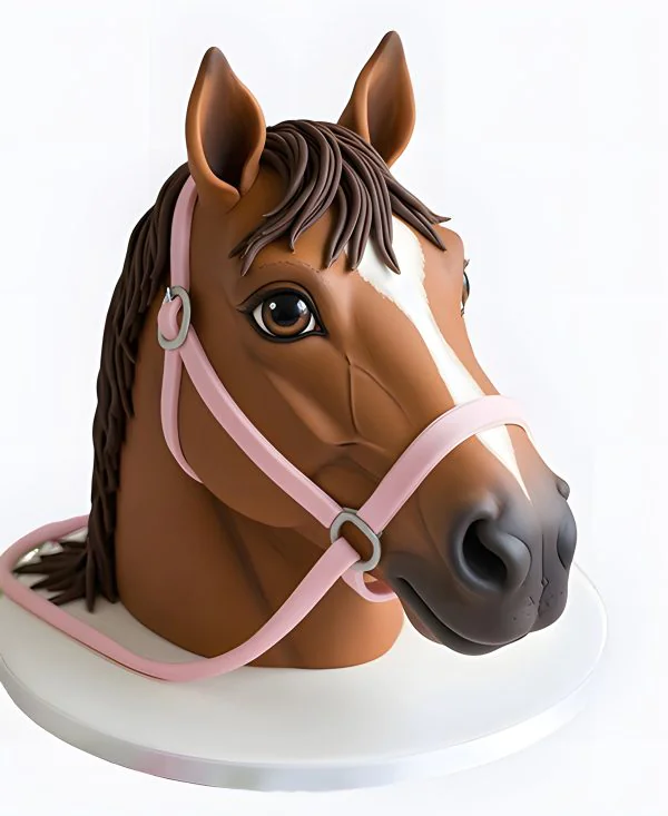 Торт Реалистичная голова лошади Фото