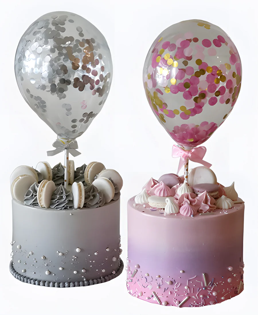 Торт Серебряный и розовый полёт Фото