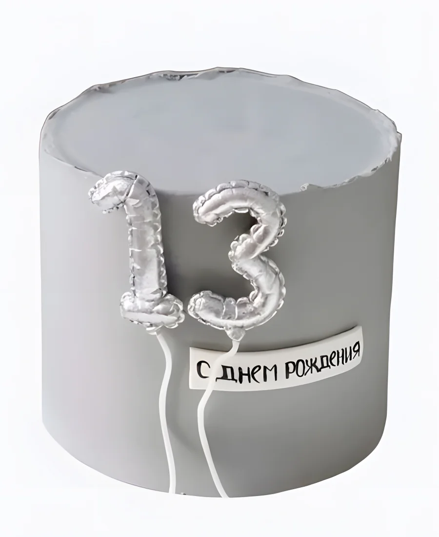 Торт Серый минимализм Фото