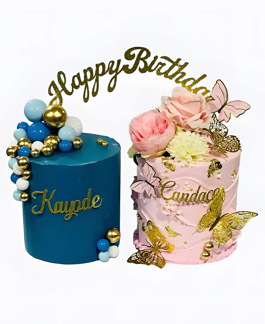 Торт Шары и бабочки Фото