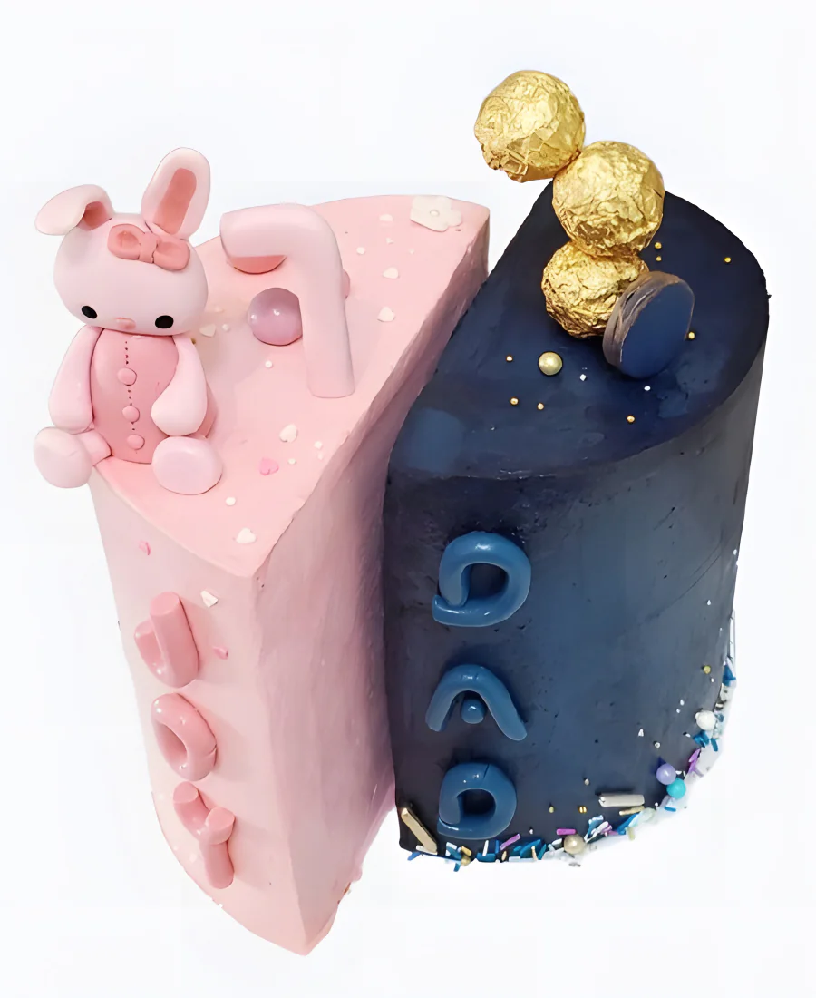 Торт Сладкий дуэт зайки и шариков Фото