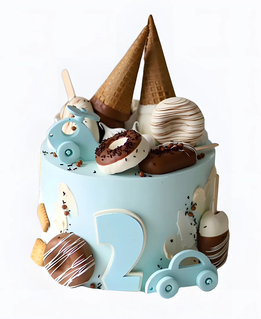 Торт Сладкий гараж для сына Фото