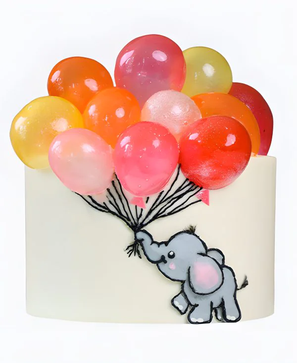 Торт Слонёнок с шарами Фото