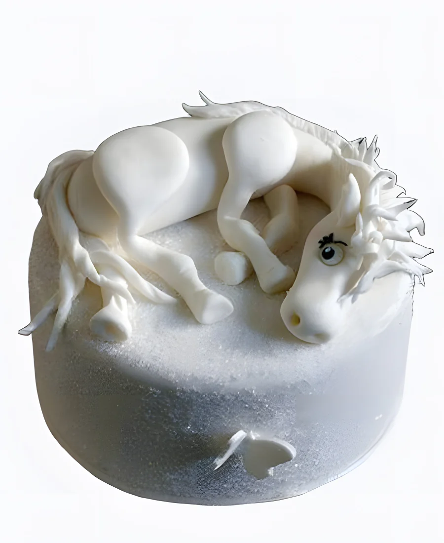 Торт Снежная лошадка Фото