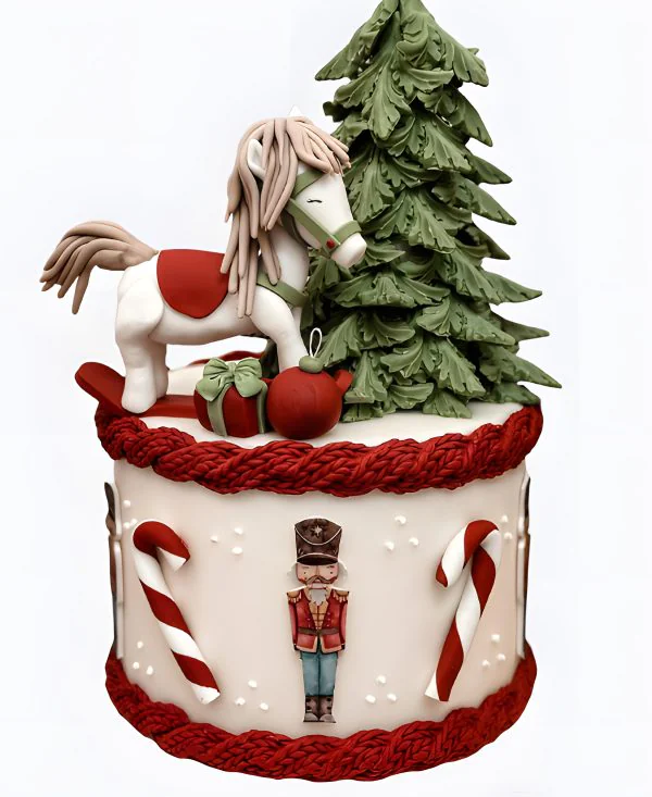 Новогодний торт с лошадью Фото