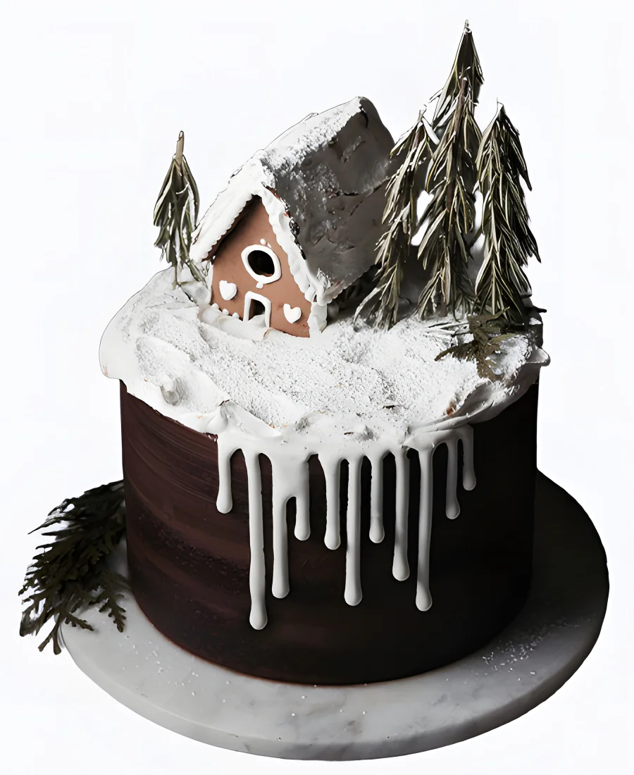 Торт Домик в ночном лесу Фото