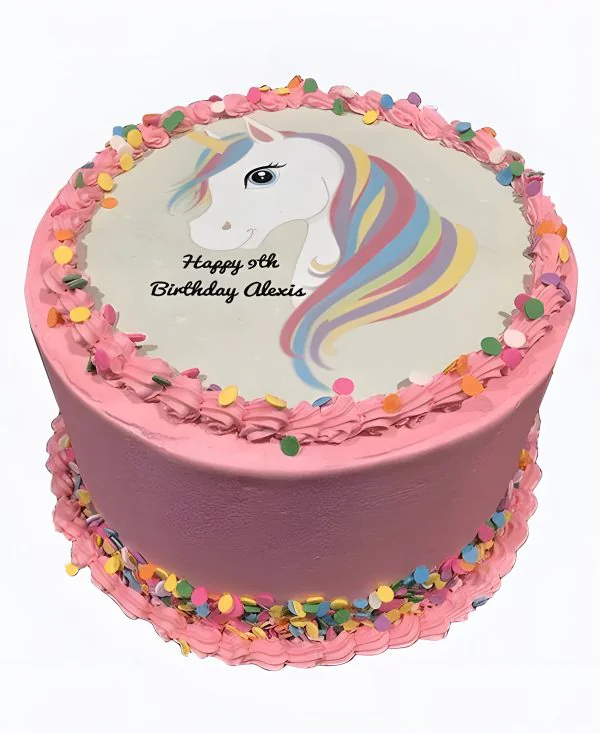 Торт Единорог и конфетти Фото