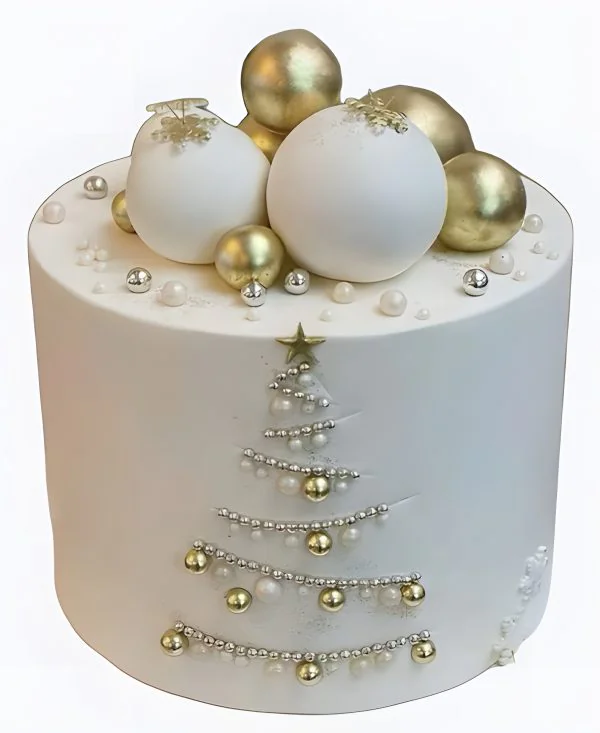 Торт Елка из жемчужных бусин Фото