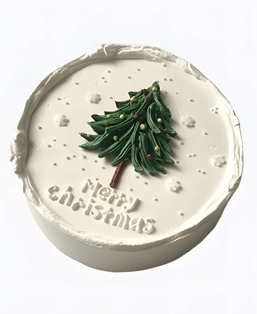 Торт Елочка на белом снегу Фото