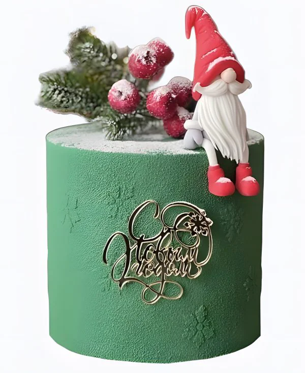 Торт Гном в зимнем лесу Фото