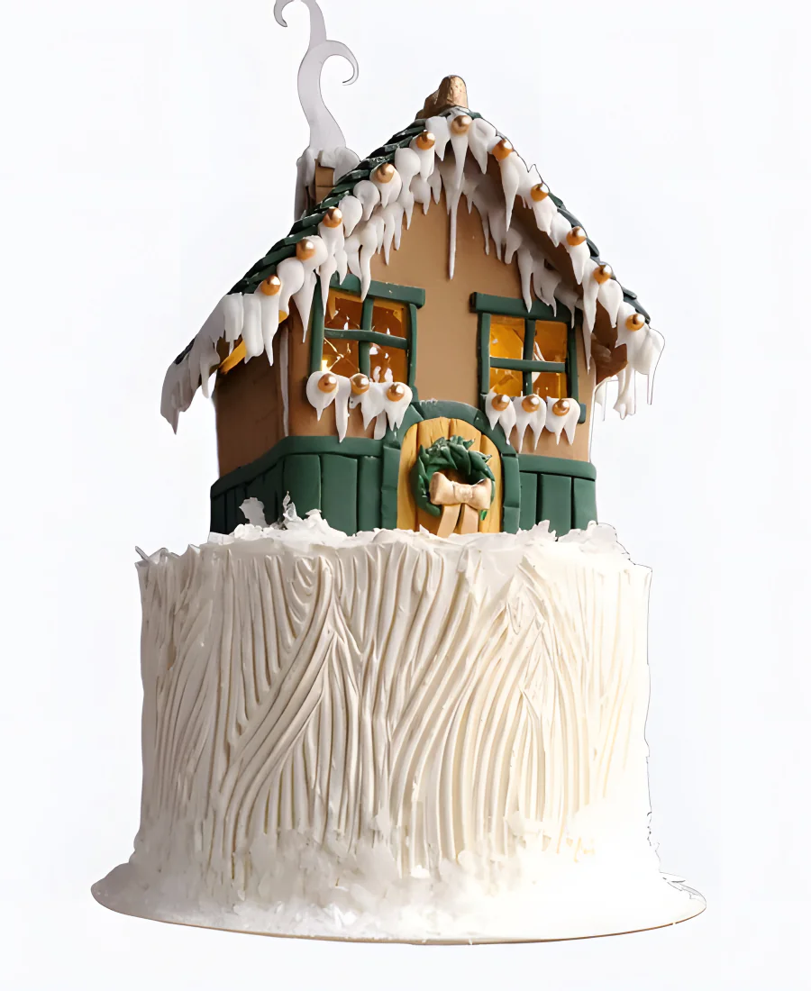 Торт Хижина в снегах Фото
