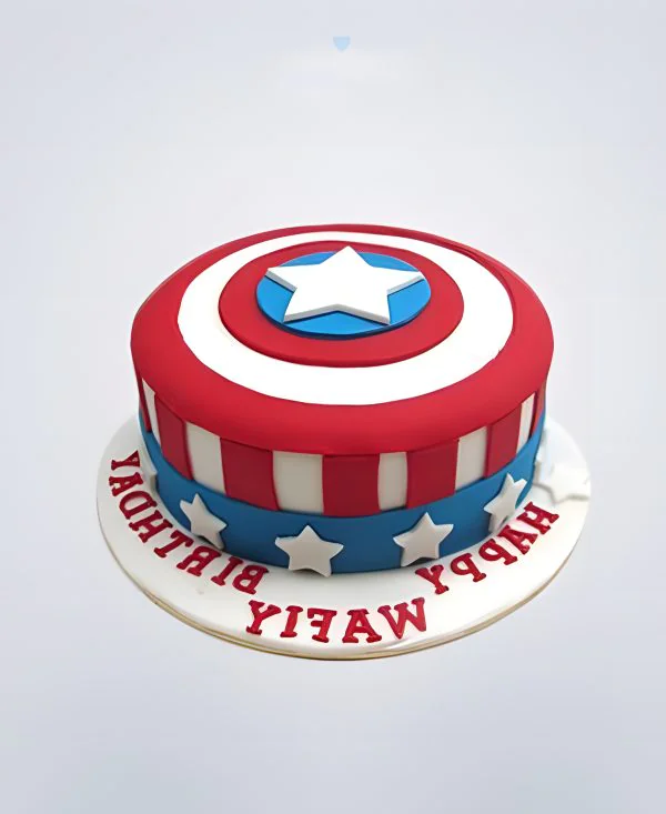 Торт капитан америка в виде щита Фото