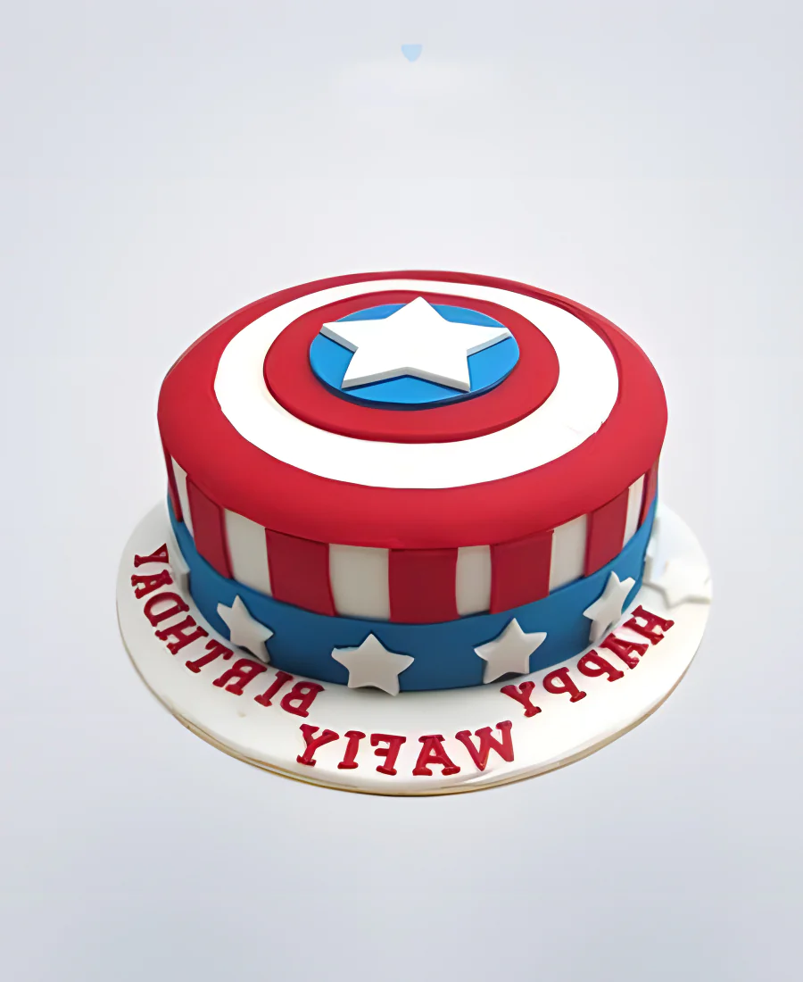 Торт капитан америка в виде щита Фото