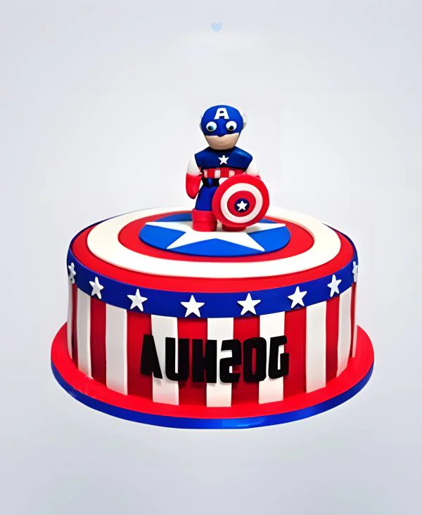 Торт мультяшный капитан америка Фото