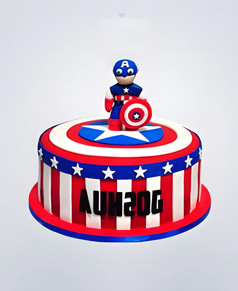 Торт мультяшный капитан америка Фото