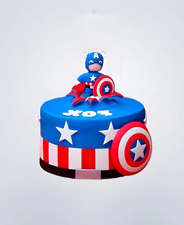 Торт капитан америка 7 Фото