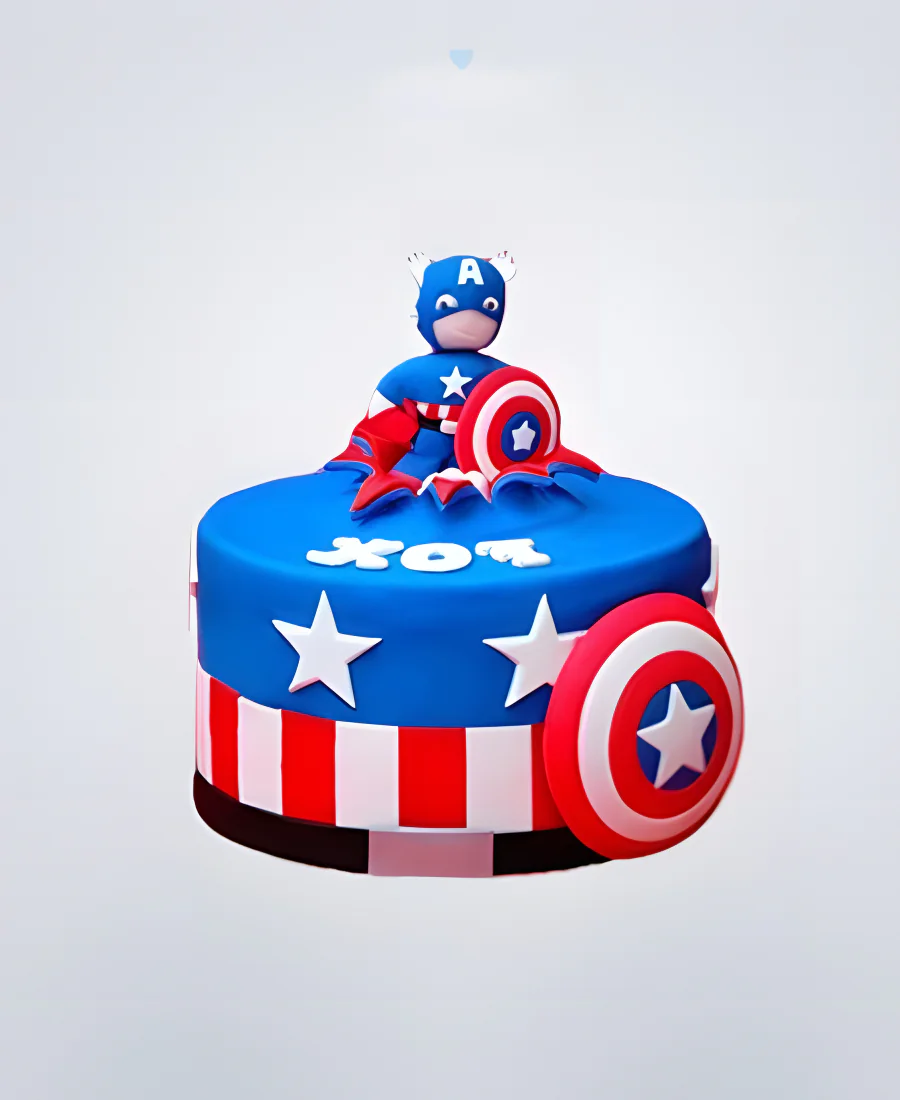 Торт капитан америка 7 Фото