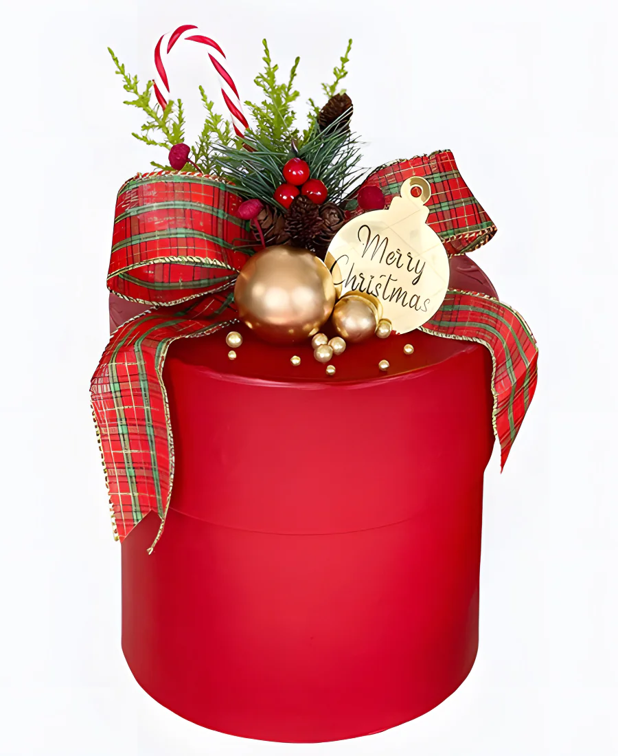 Торт Красная рождественская коробка Фото