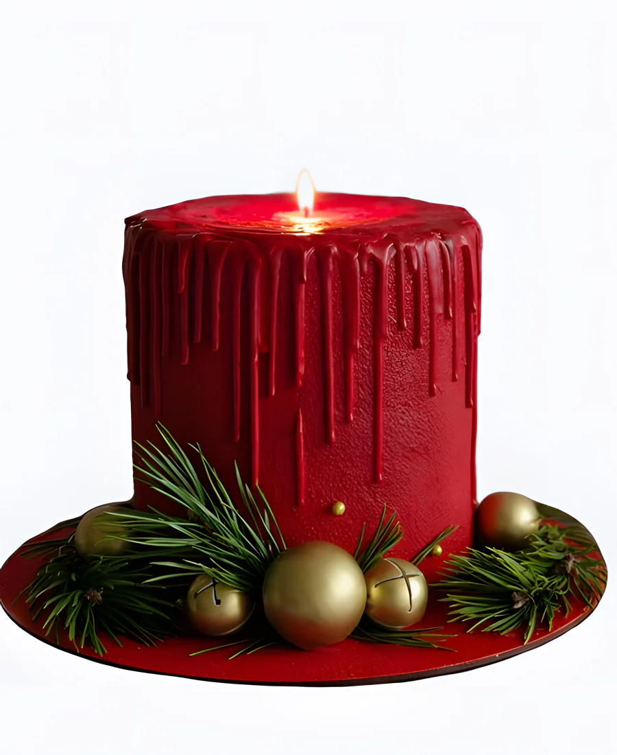 Торт Красная зимняя свеча Фото