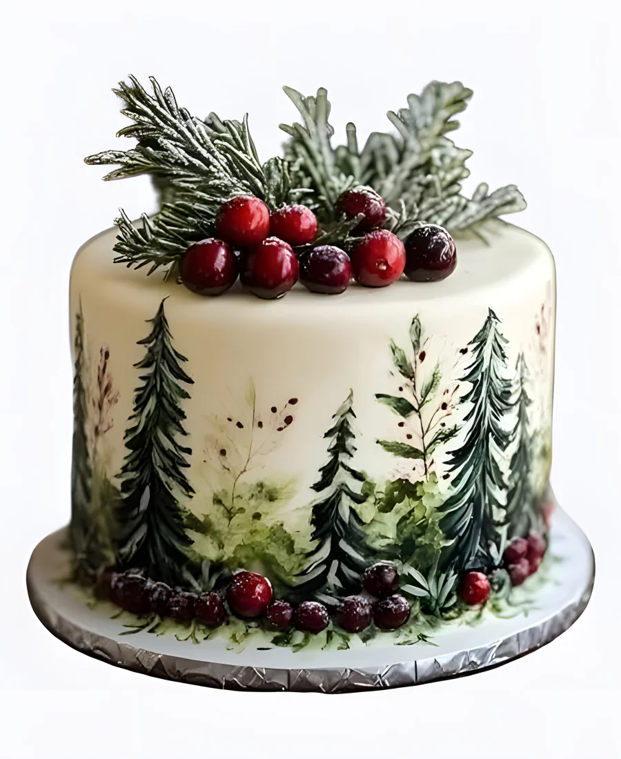 Торт Лесная клюква Фото