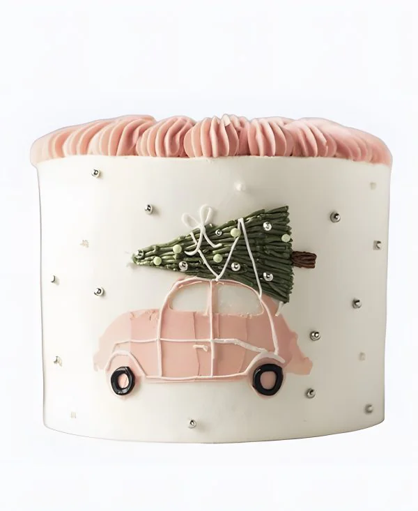 Торт Машинка с ёлкой Фото