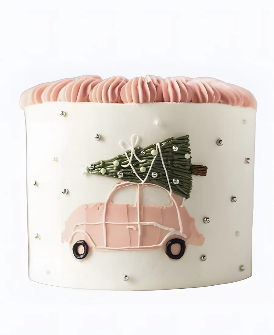 Торт Машинка с ёлкой Фото