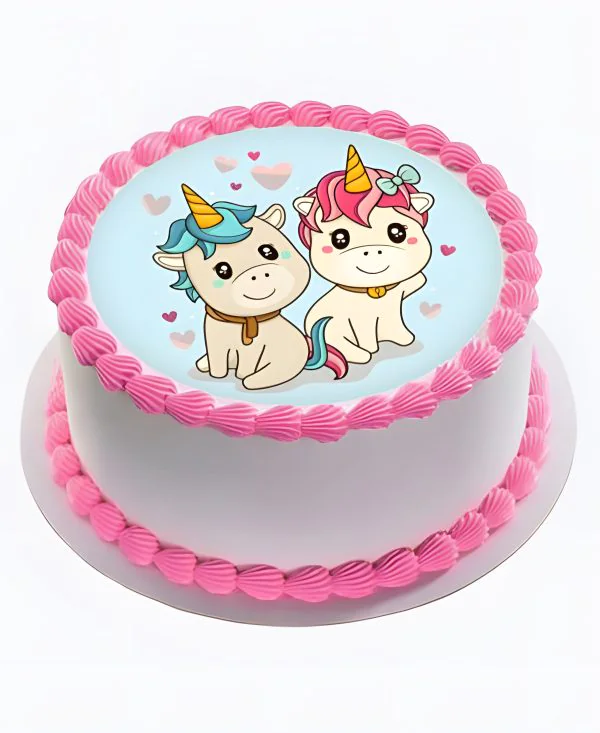 Торт Милые единороги Фото