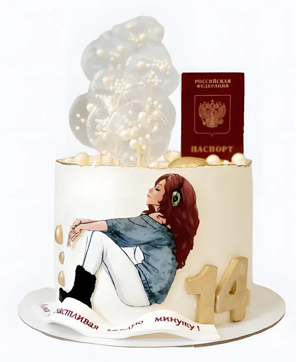 Торт Музыка и паспорт Фото