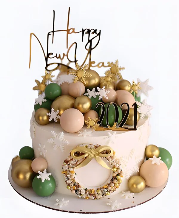 Торт Новогодний бал шаров Фото