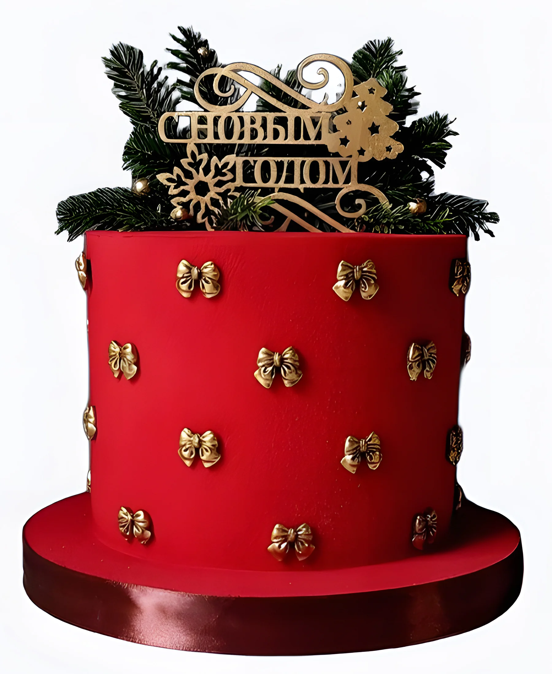 Торт Новогодний красный бархат Фото