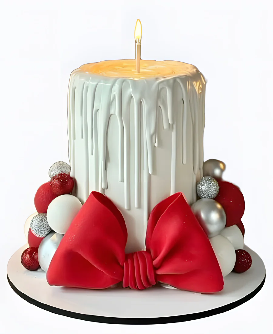 Торт Новогодняя свеча Фото