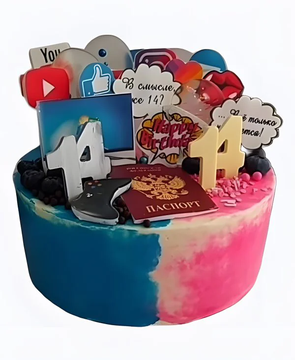 Торт Паспорт на двоих Фото