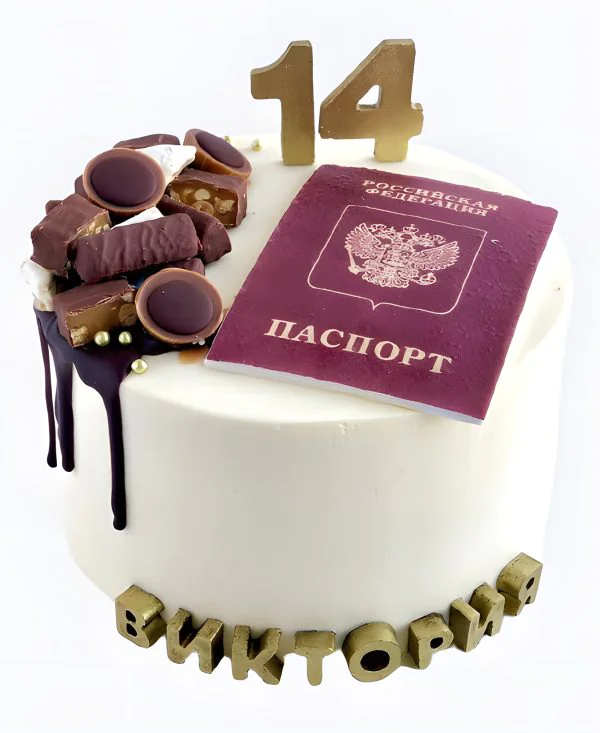Торт Паспорт со сладостями Фото