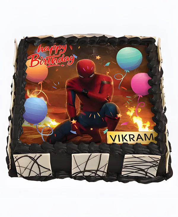 Торт Паук и шарики Фото