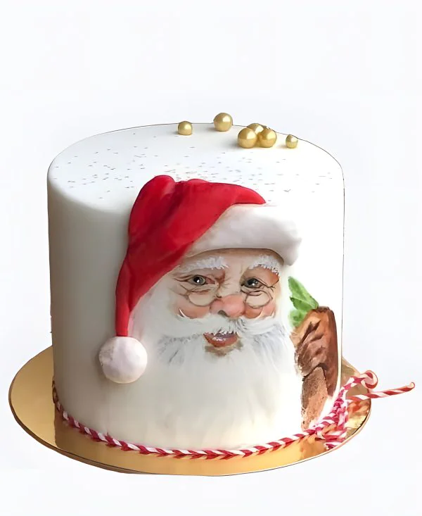 Торт Портрет Санты Фото