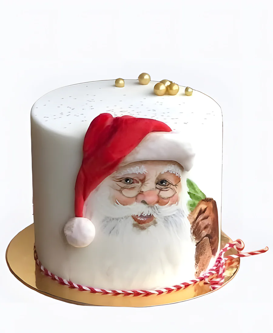 Торт Портрет Санты Фото