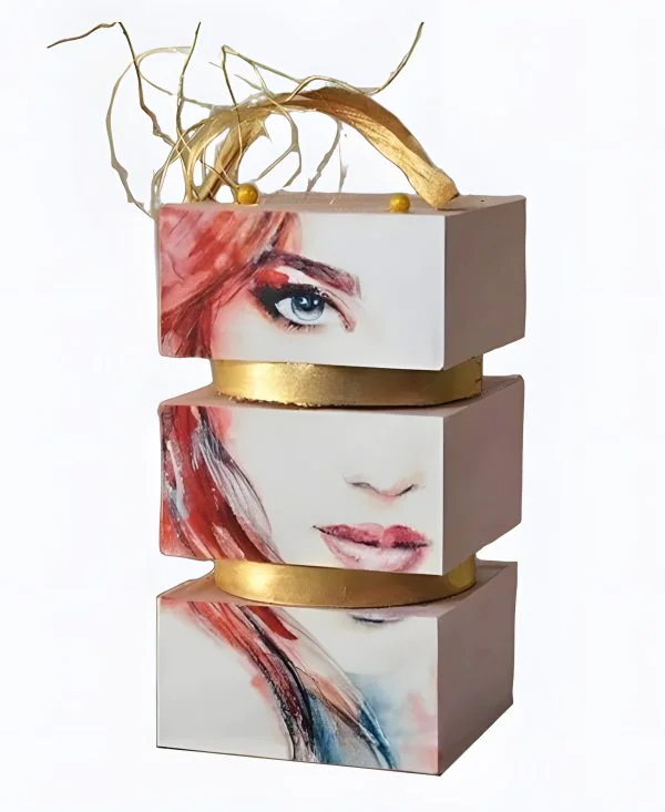 Торт Портрет в кубах Фото