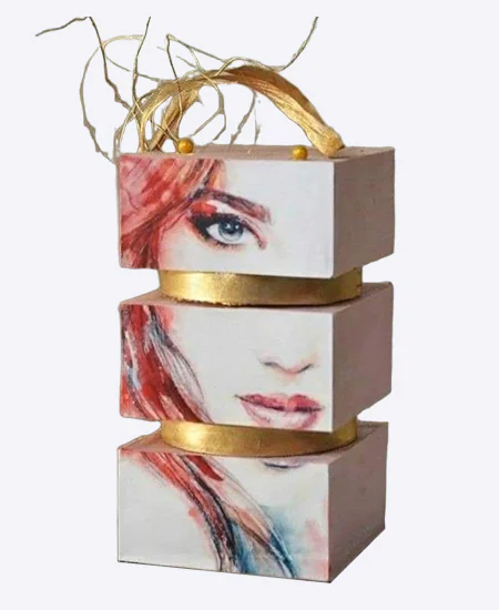 Торт Портрет в кубах Фото