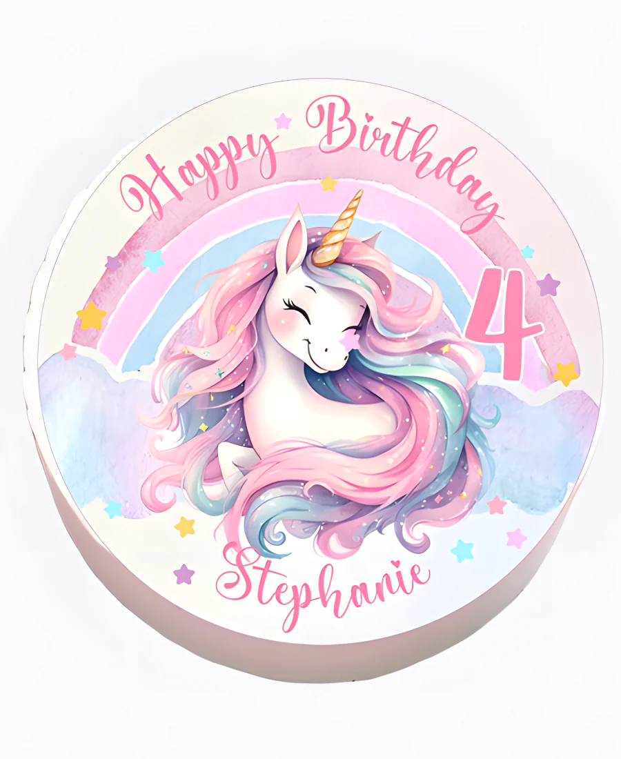 Торт Радуга и единорог Фото