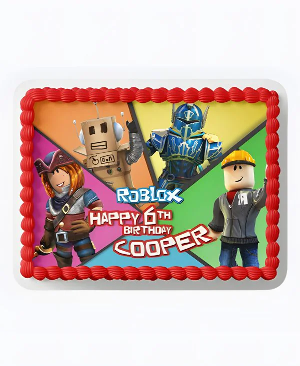Торт Roblox герои Фото