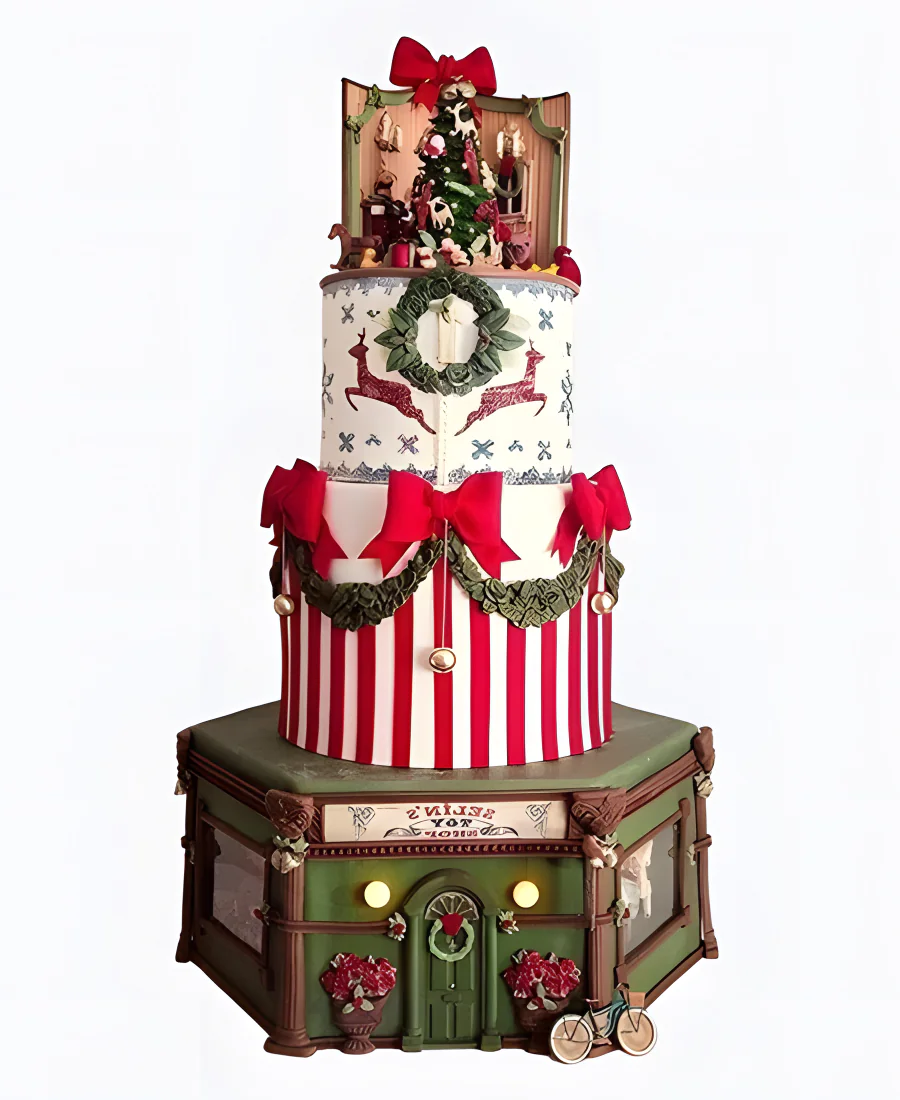 Торт Рождественская витрина Фото