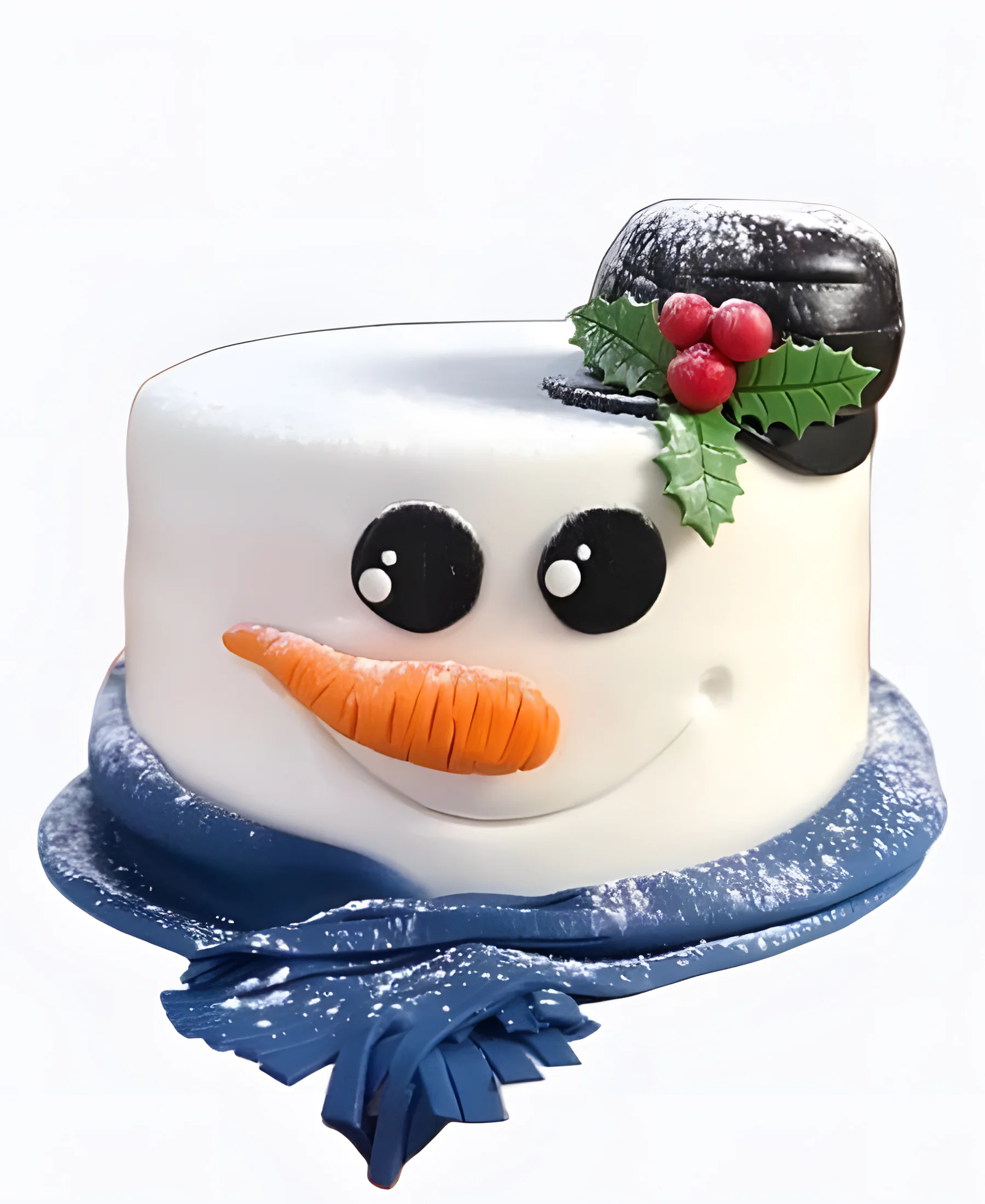Торт Снеговик со шляпой Фото