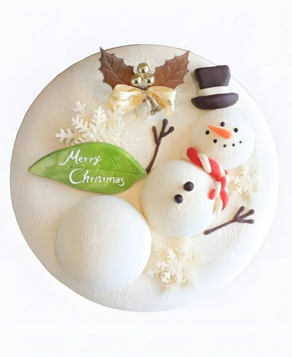 Торт Снеговик в сугробе Фото