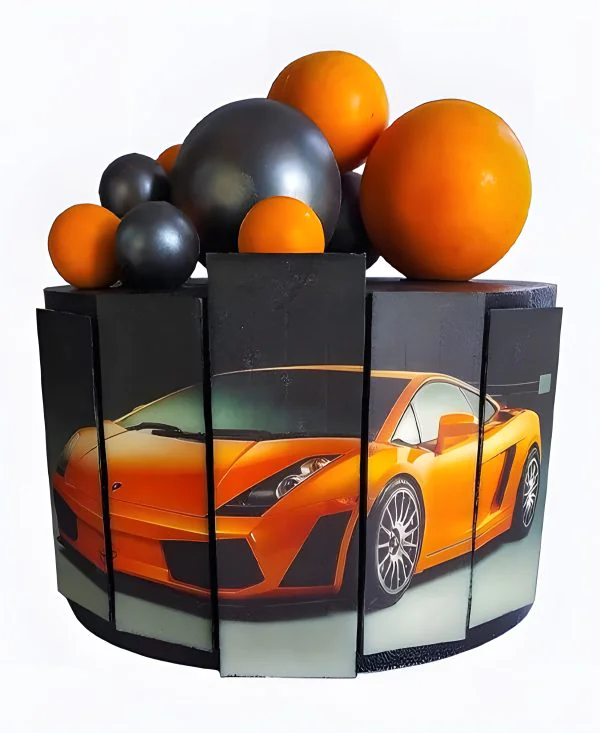 Торт Спорткар и шары Фото