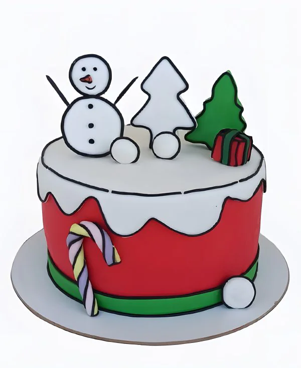 Торт Весёлый новогодний мультик Фото