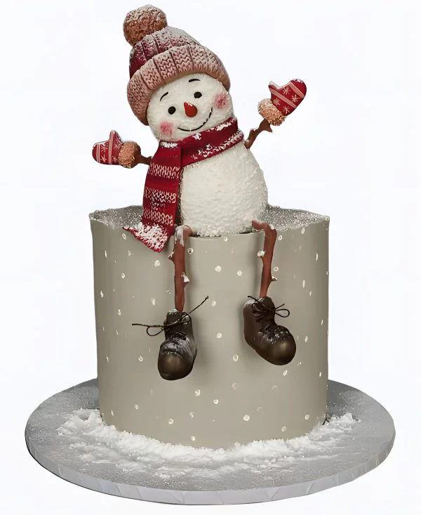 Торт Весёлый снеговик Фото