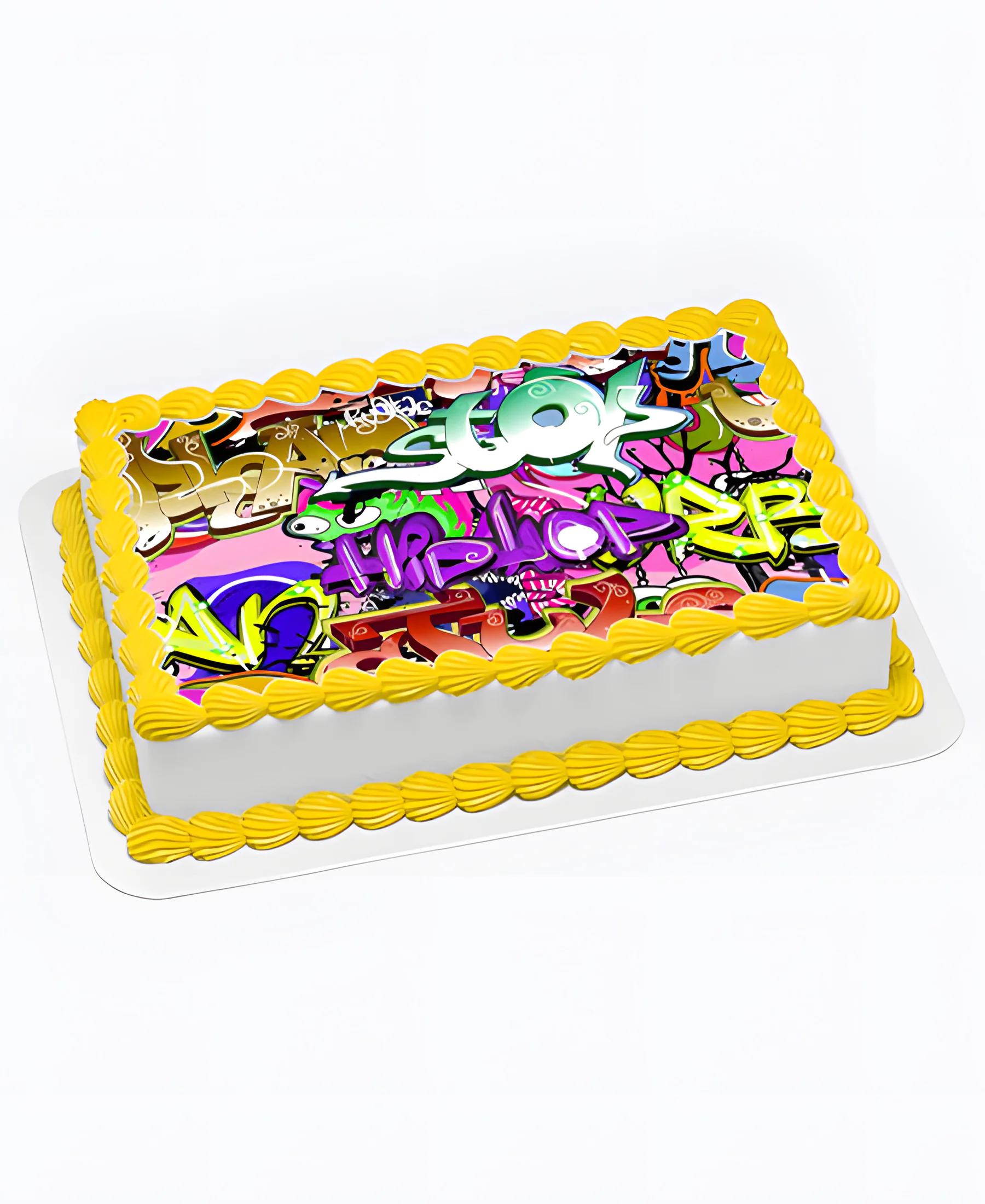 Торт Яркое граффити Фото