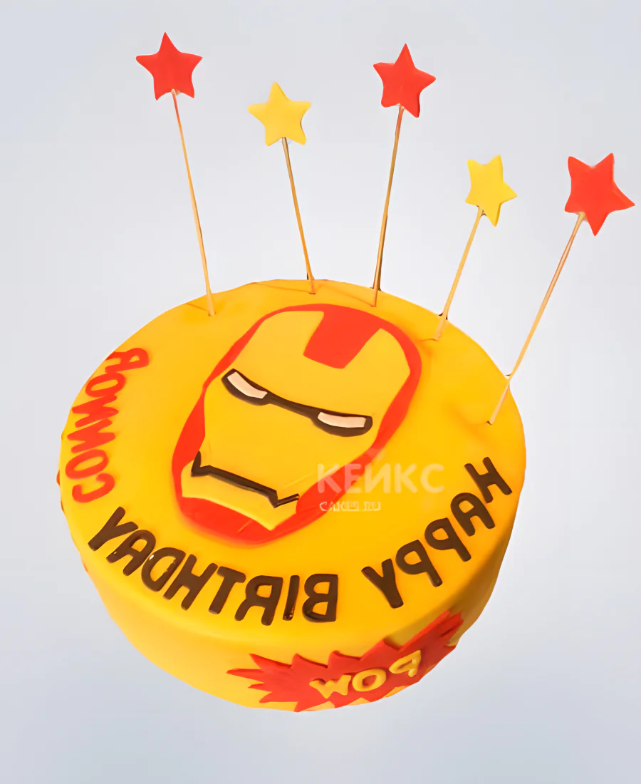 Торт Железный Человек со звездочками Фото