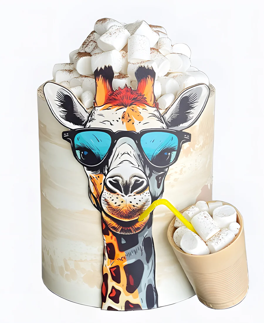 Торт Жираф и зефирки Фото